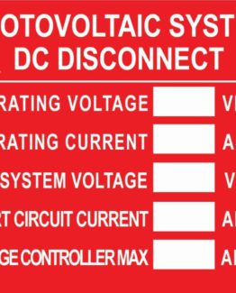 Photovoltaic System DC Disconnect