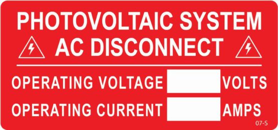 Photovoltaic System AC Disconnect