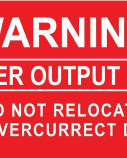 Warning Inverter Output Supply