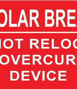 Solar Warning Labels PV Solar Breaker