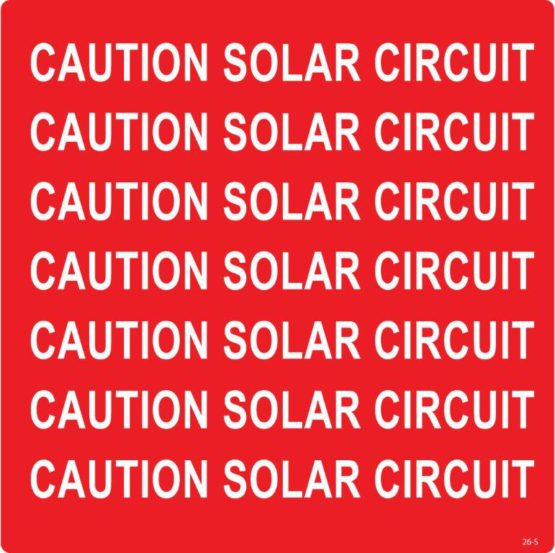 Caution Solar Circuit