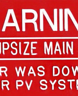 Solar Warning Labels