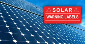 Solar Panels Warning Labels